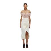 Ivory Wrap Midi Nederdel