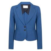 Teknisk Jersey Blazer | Lyseblå