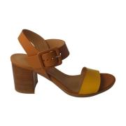 Tan Mustard High Heel Sandals