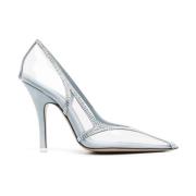 Venus Chrome 105mm Blå Krystal Pumps