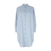 Basic Apparel - Vilde Loose Shirt Dress - Cashmere Blue