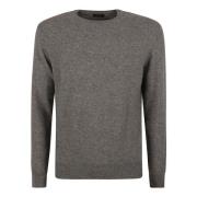 Grå Cashmere Crew Neck Sweaters