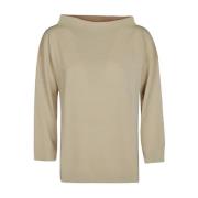 Stilfuld Boat Neck Sweater i Brun