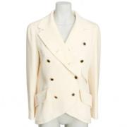 Brugt Beige stof Chanel Blazer