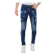 Monsieur Paint Splatter Stonewashed Jeans Slim Fit -1077