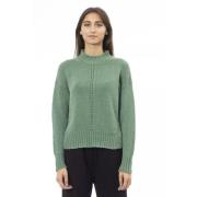 Grøn Uld Mock Neck Sweater