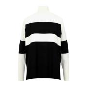 Stribet uld-blend turtleneck sweater