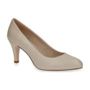 Beige Læder Business Pumps