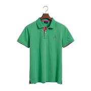 Kontrastkrave Piqué Rugger Poloshirt