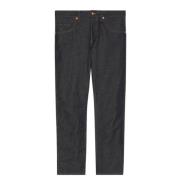 Horsebit slim-fit denim jeans