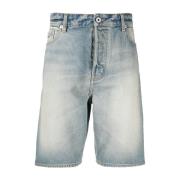 Stone Bleach Denim Shorts