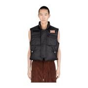 Quiltet Cargo Vest med Logo Patch