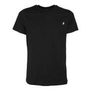 Sporty Sort Jersey T-Shirt med Brystlomme