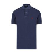 Blå bomulds polo shirt