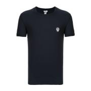 Blå Navy Broderet Logo T-shirt