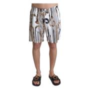 Afslappede badeshorts med Royal Walking Stick Design