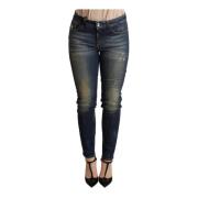 Mørkeblå Skinny Denim Stretch Jeans