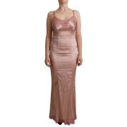 Lyserød Blonde Bodycon Maxi Kjole