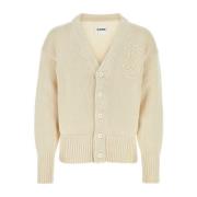 Forhøj Ivory Bomuld Cardigan