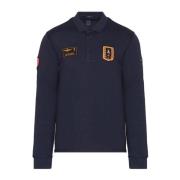 Langærmet Polo Shirt med Tricolor Pile Patch