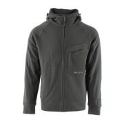 Grøn Fleece Zip Sweatshirt