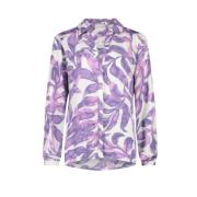 Blomstret Viskose Bluse