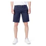 Ensfarvede Bermuda-shorts til mænd