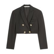 Stilfuld Kort Dobbeltbrystet Blazer