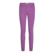 Slim-Fit High-Waisted Colour Pant Bukser