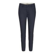 Marineblå Night Pants med Ribbed Hems