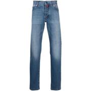 Logo-Patch Straight-Leg Denim Jeans