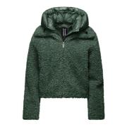 Kort Sherpa Fleece H?ttefrakke