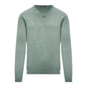 Varm og stilfuld uld V-hals sweater