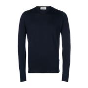 Navy Blue Merino V-Neck Jumper