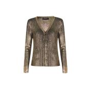 Metallic Ribstrik Cardigan