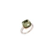 Prasiolite Diamant Guld Ring