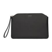 Kvinders Caliwen Envelope Clutch i Sort Øko Læder