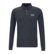 Herre Navy Blå Bomuld Polo Shirt