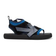 Blå Neopren Sandal med Ruskind