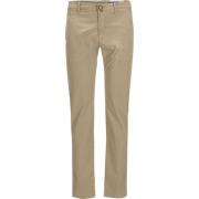 Slim Fit Mørk Beige Chino Bukser