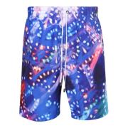 Multifarvet Luminarie Print Badeshorts