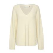 Alphagz V-Pullover Noos Strik Ivory