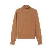 Brun Uld Kashmir Turtleneck Sweater