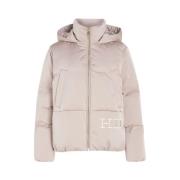 Oversize Satin Puffer Jakke