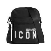 Nylon Logo Icon Skuldertaske