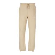 Beige Bomuldssweatpants med Elastisk Talje