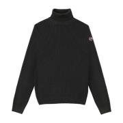 Grøn Uldblandet Turtleneck Sweater