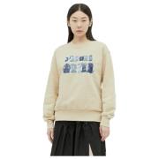 Patchwork Sweatshirt med Logo Print