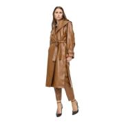 Ecopelle Højtaljet Trenchcoat