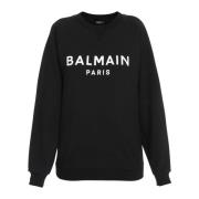 bomulds-sweatshirt med logo-print